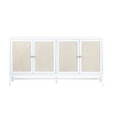 Sandy Shores White/Cream Four-Door Sideboard by Crestview at Eve Furniture