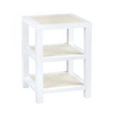 Sandy Shores White/Cream Side Table by Crestview at Eve Furniture