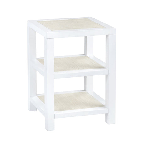 Sandy Shores White/Cream Side Table by Crestview at Eve Furniture