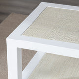 Sandy Shores White/Cream Side Table by Crestview at Eve Furniture