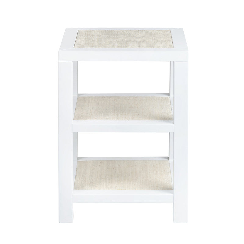 Sandy Shores White/Cream Side Table by Crestview at Eve Furniture