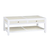 Sandy Shores White/Tan Cocktail Table by Crestview at Eve Furniture