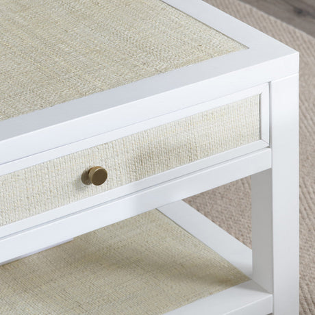 Sandy Shores White/Tan Cocktail Table by Crestview at Eve Furniture