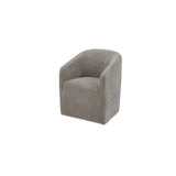 Sandy Taupe Rolling Dining Chair