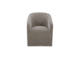 Sandy Taupe Rolling Dining Chair