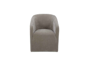 Sandy Taupe Rolling Dining Chair