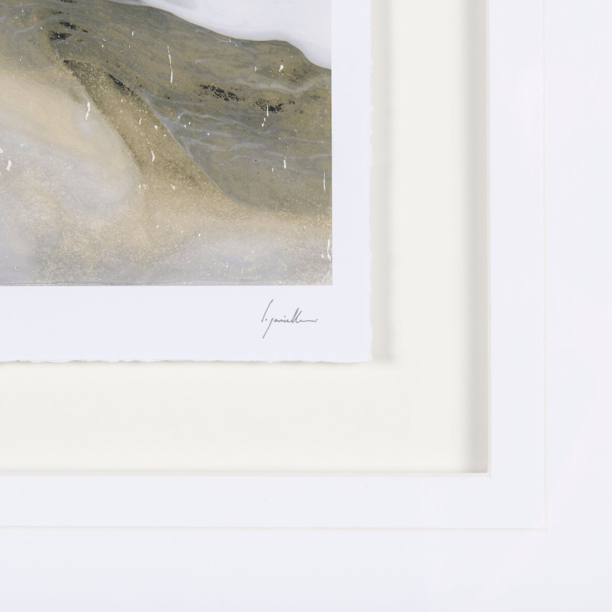 Sandy Waves I by Mercana Studio a Hand Embellished Textured Framed Art Print Matted under Glass by Mercana at Eve Furniture