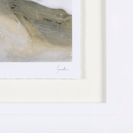 Sandy Waves I by Mercana Studio a Hand Embellished Textured Framed Art Print Matted under Glass by Mercana at Eve Furniture