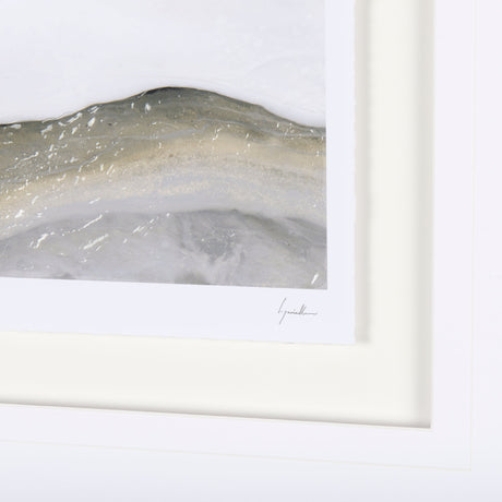 Sandy Waves II by Mercana Studio a Hand Embellished Textured Framed Art Print Matted under Glass by Mercana at Eve Furniture