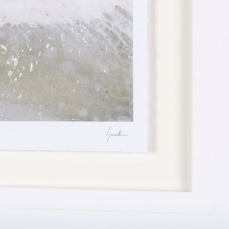 Sandy Waves III by Mercana Studio a Hand Embellished Textured Framed Art Print Matted under Glass by Mercana at Eve Furniture