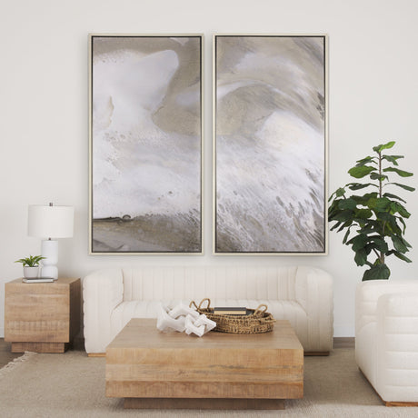 Sandy Waves III by Mercana Studio a Hand Embellished Textured Framed Canvas by Mercana at Eve Furniture