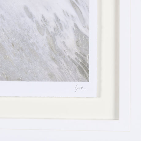 Sandy Waves IV by Mercana Studio a Hand Embellished Textured Framed Art Print Matted under Glass by Mercana at Eve Furniture