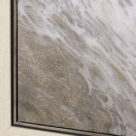 Sandy Waves IV by Mercana Studio a Hand Embellished Textured Framed Canvas by Mercana at Eve Furniture
