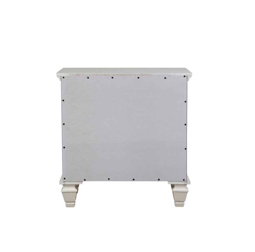 Sandy Beach White 3-Drawer Nightstand by Coaster at Eve Furniture