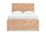 Sanginlane Tan Crossbuck Full Panel Bed by Ashley at Eve Furniture