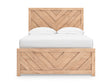 Sanginlane Tan Crossbuck Full Panel Bed by Ashley at Eve Furniture