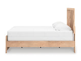 Sanginlane Tan Crossbuck King Panel Bed by Ashley at Eve Furniture