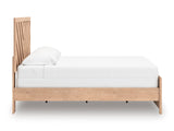 Sanginlane Tan Crossbuck King Panel Bed by Ashley at Eve Furniture