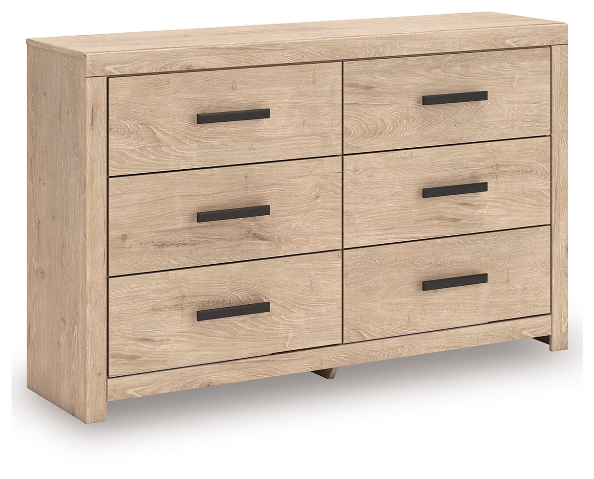 Sanginlane Tan Crossbuck Youth Panel Bedroom Set by Ashley at Eve Furniture