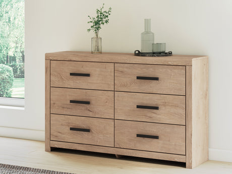 Sanginlane Tan Crossbuck Youth Panel Bedroom Set by Ashley at Eve Furniture