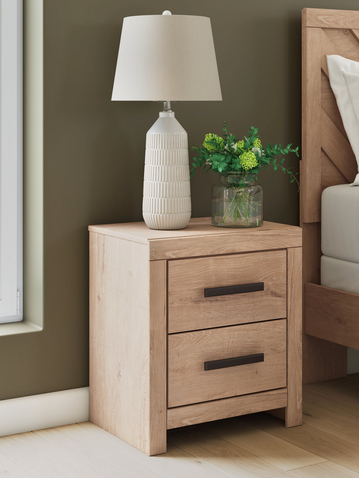 Sanginlane Tan Crossbuck Youth Panel Bedroom Set by Ashley at Eve Furniture