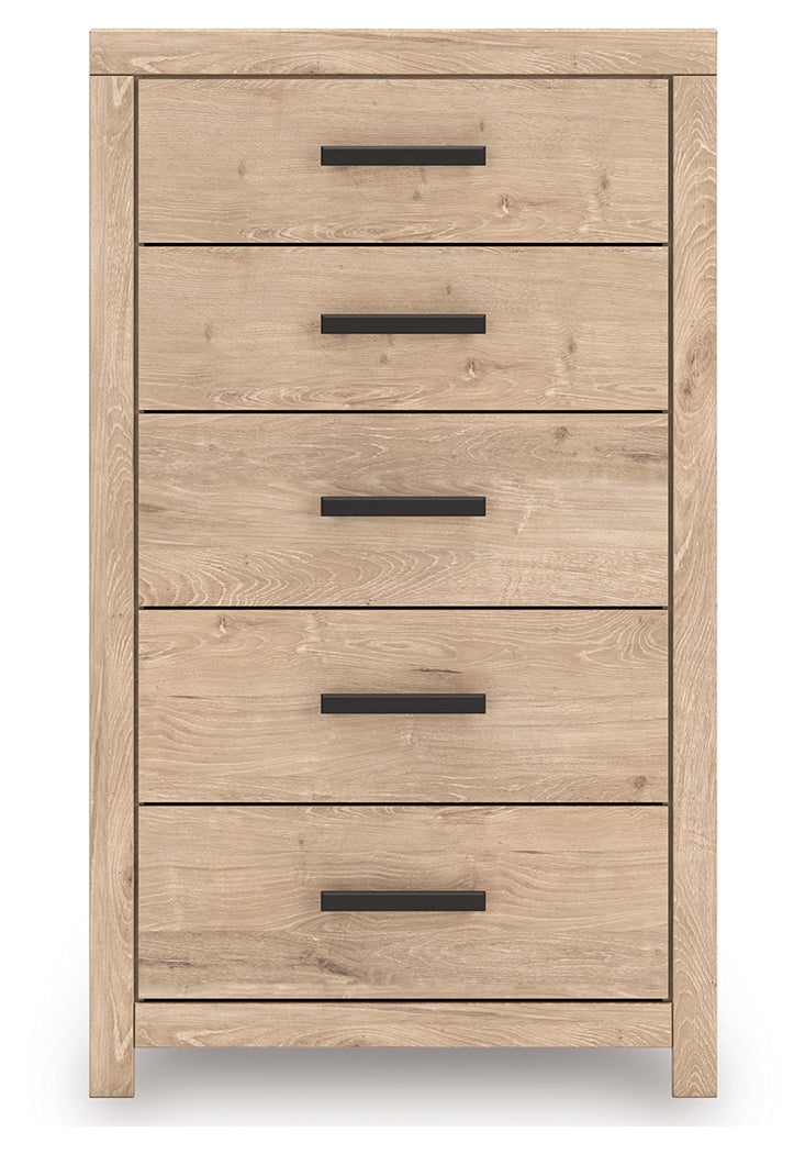 Sanginlane Tan Crossbuck Youth Panel Bedroom Set by Ashley at Eve Furniture