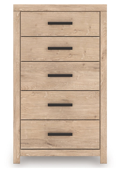 Sanginlane Tan Crossbuck Youth Panel Bedroom Set by Ashley at Eve Furniture