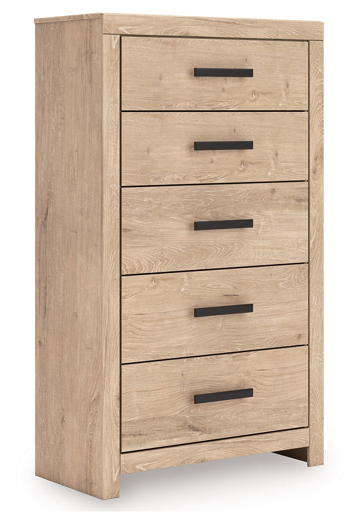 Sanginlane Tan Crossbuck Youth Panel Bedroom Set by Ashley at Eve Furniture