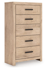 Sanginlane Tan Crossbuck Youth Panel Bedroom Set by Ashley at Eve Furniture