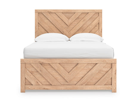 Sanginlane Tan Crossbuck Youth Panel Bedroom Set by Ashley at Eve Furniture