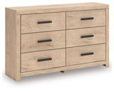 Sanginlane Tan Dresser by Ashley at Eve Furniture