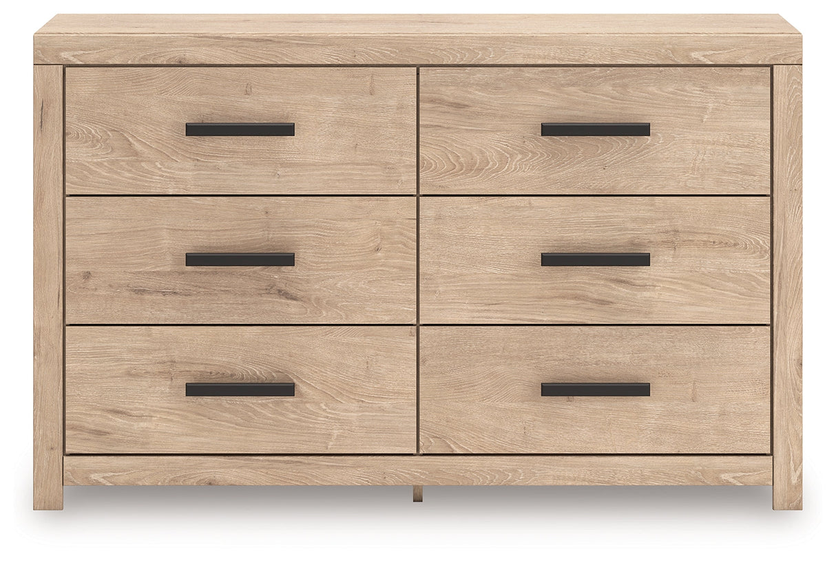 Sanginlane Tan Dresser by Ashley at Eve Furniture