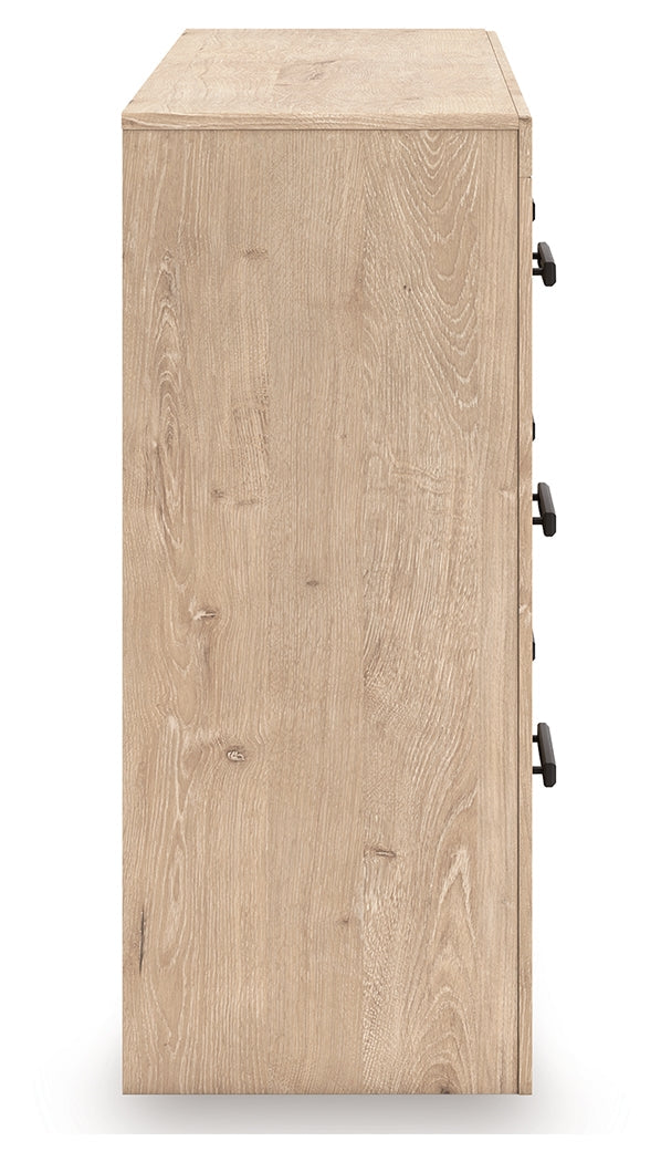 Sanginlane Tan Dresser by Ashley at Eve Furniture