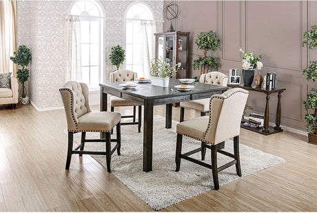 Sania Antique Black Counter Ht. Table by Furniture of America at Eve Furniture