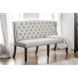 Sania Rustic Antique Black/Beige 6-Piece Dining Room Set by Furniture of America at Eve Furniture
