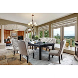 Sania Rustic Antique Black/Beige 7-Piece Dining Room Set by Furniture of America at Eve Furniture