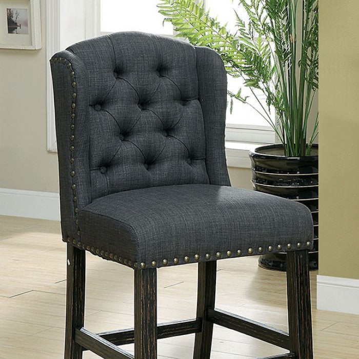 Sania Rustic Counter Height Chair Set of 2 by Furniture of America at Eve Furniture