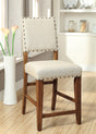 Sania Rustic Oak Counter Ht. Chair, Set of 2 by Furniture of America at Eve Furniture
