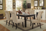 Sania Rustic/Antique Black/Beige 7-Piece Dining Room Set