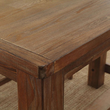 Sania Rustic/Rustic Oak 5-Piece Counter Height Table Set by Furniture of America at Eve Furniture