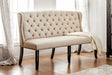 Sania Antique Black/Beige 3-Seater Loveseat Bench by Furniture of America at Eve Furniture