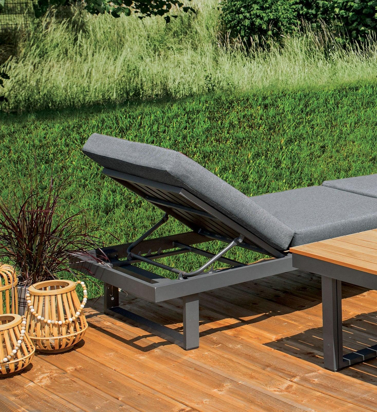 San Jose Gun Metal/Natural/Gray Modular Sectional by Furniture of America at Eve Furniture