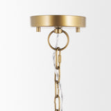 Sanne Antiqued Gold Metal w/ Silver Foil Large Pendant Light by Mercana at Eve Furniture