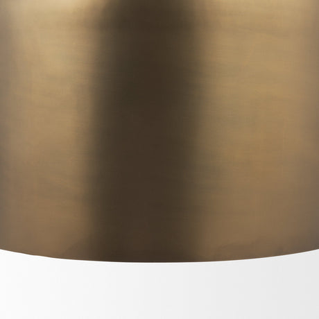 Sanne Antiqued Gold Metal w/ Silver Foil Large Pendant Light by Mercana at Eve Furniture