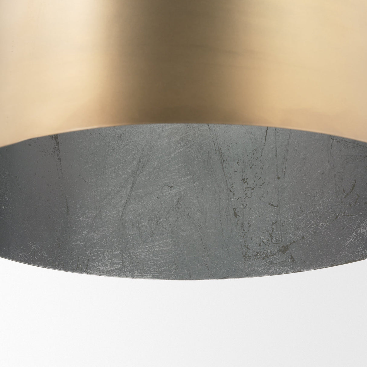 Sanne Antiqued Gold Metal w/ Silver Foil Large Pendant Light by Mercana at Eve Furniture