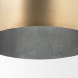 Sanne Antiqued Gold Metal w/ Silver Foil Large Pendant Light by Mercana at Eve Furniture