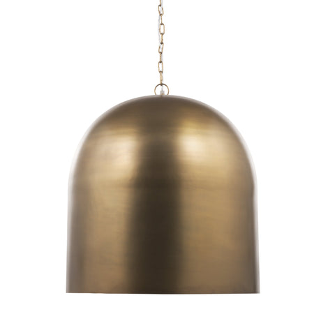 Sanne Antiqued Gold Metal w/ Silver Foil Large Pendant Light by Mercana at Eve Furniture