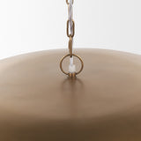 Sanne Antiqued Gold Metal w/ Silver Foil Wide Pendant Light by Mercana at Eve Furniture