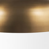Sanne Antiqued Gold Metal w/ Silver Foil Wide Pendant Light by Mercana at Eve Furniture