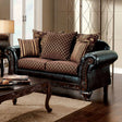 San Roque Brown/Espresso/Dark Cherry Loveseat by Furniture of America at Eve Furniture